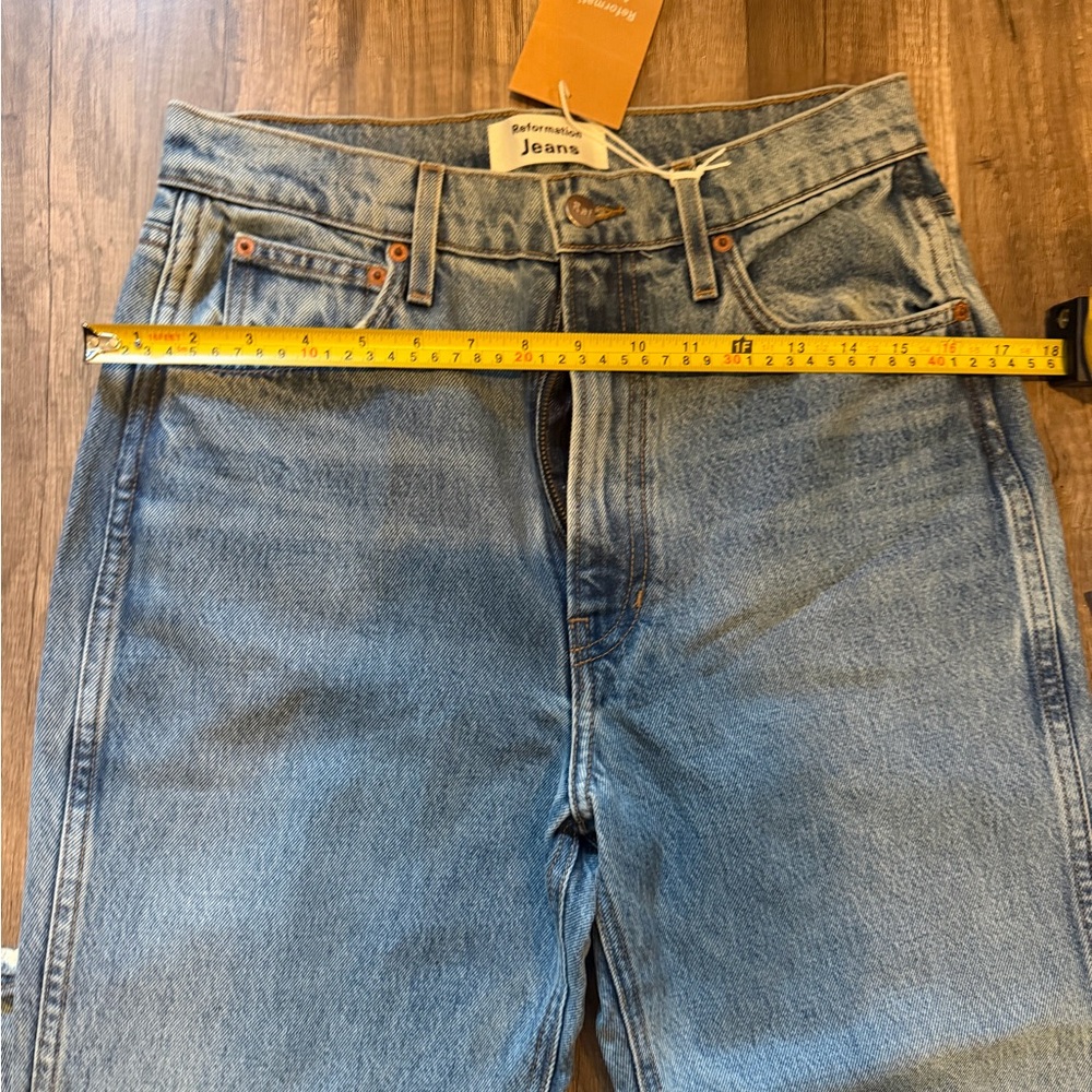 Reformation NWT Jeans Georgia retro high-rise flare Blue Jeans Women's size 29 - Picture 16 of 16